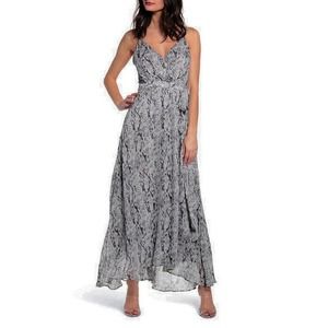 ASTR THE LABEL Snake Print Sleeveless Maxi Dress